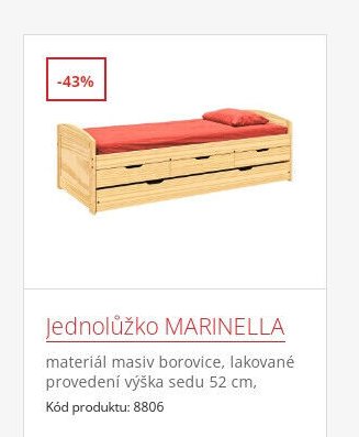 Jednolůžko MARINELLA