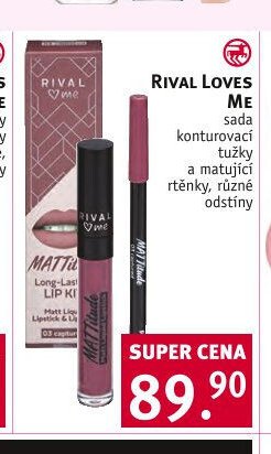 Rival Loves Me sada konturovací tužky a matující rtěnky