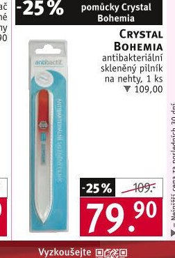 Crystal Bohemia antibakteriální skleněný pilník