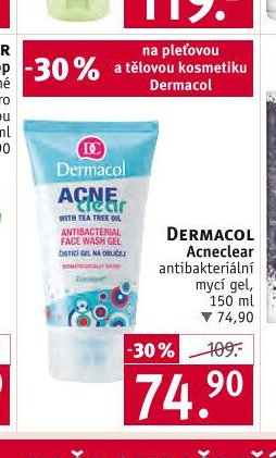 Dermacol Acneclear antibakteriální mycí gel, 150 ml