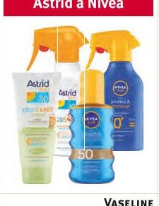 Astrid a Nivea výrobky na opalování