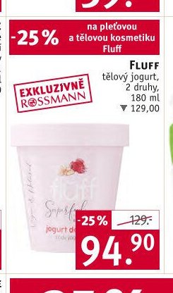 Fluff tělový jogurt, 2 druhy, 180 ml
