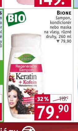 BIONE šampon, kondicionér nebo maska na vlasy, různé druhy