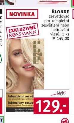 BLONDE zesvětlovač pro kompletní zesvětlení nebo melírování vlasů, 1 ks