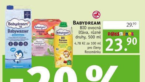 BABYDREAM BIO ovocná šťáva