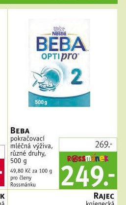BEBA pokračovací mléčná výživa