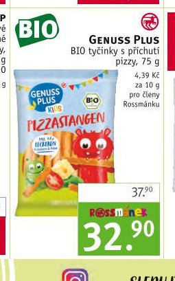 GENUSS PLUS BIO tyčinky s příchutí pizzy