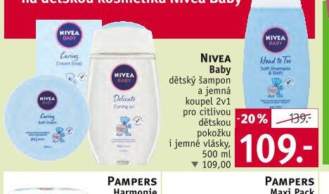 Nivea Baby dětský šampon a jemná koupel 2v1
