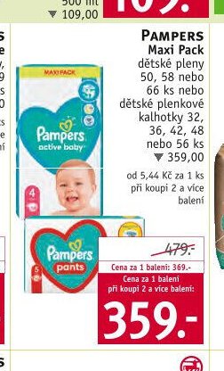 Pampers Maxi Pack dětské pleny