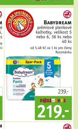 Babydream prémiové plenkové kalhotky