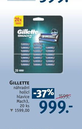 GILLETTE náhradní holicí hlavice Mach3