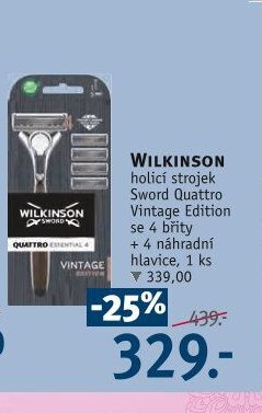 WILKINSON holicí strojek Sword Quattro Vintage Edition
