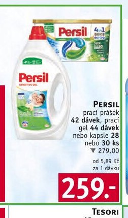 Persil prací prášek 42 dávek, gel 44 dávek nebo kapsle 28 nebo 30 ks