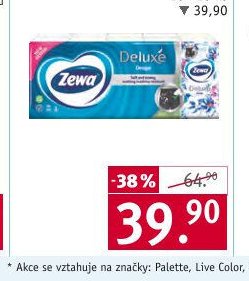 Zewa Deluxe papírové kapesníky, 3vrstvé, 10x 10 ks