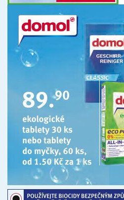 domol ekologické tablety do myčky