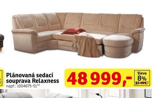 Plánovaná sedací souprava Relaxness