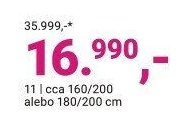 11 | cca 160/200 alebo 180/200 cm