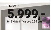 Skříň, šířka cca 225 cm