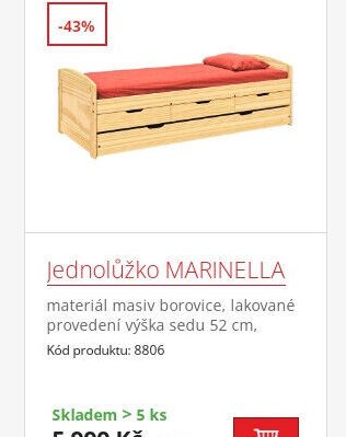 Jednolůžko MARINELLA