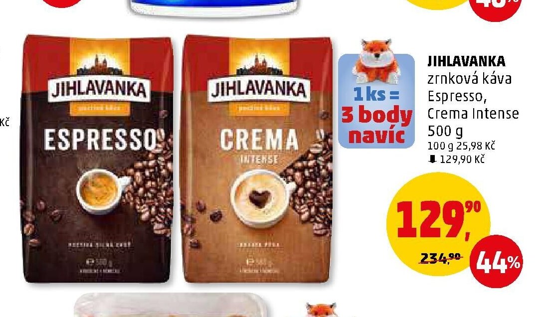JIHLAVANKA zrnková káva Espresso, Crema Intense 500 g - Penny Market aktualniletaky.eu