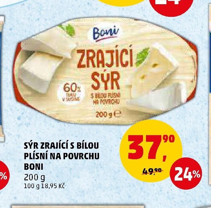 Sýr zrající s bílou plísní na povrchu Boni - Penny Market aktualniletaky.eu