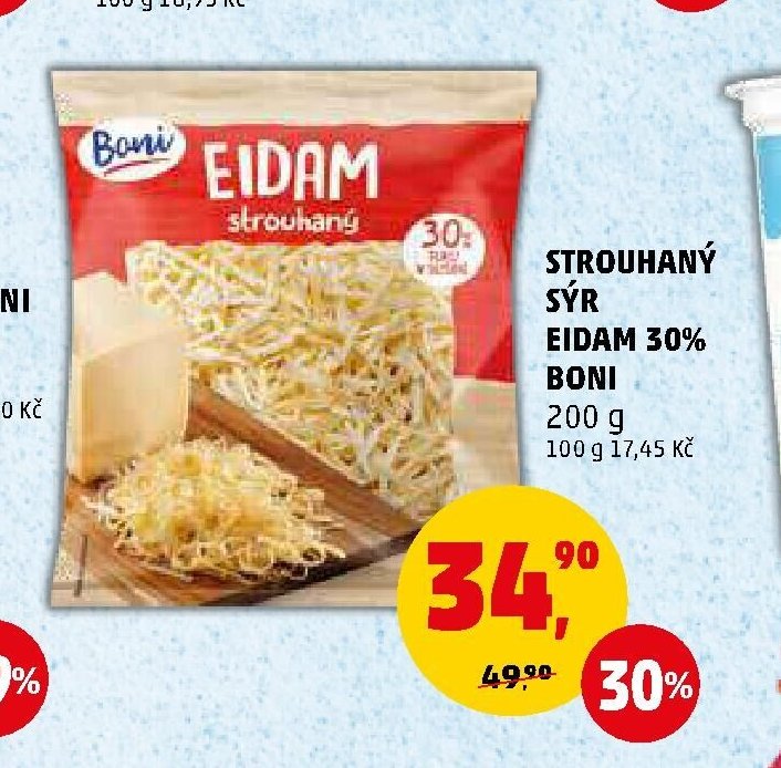 Strouhaný sýr Eidam 30% Boni - Penny Market aktualniletaky.eu