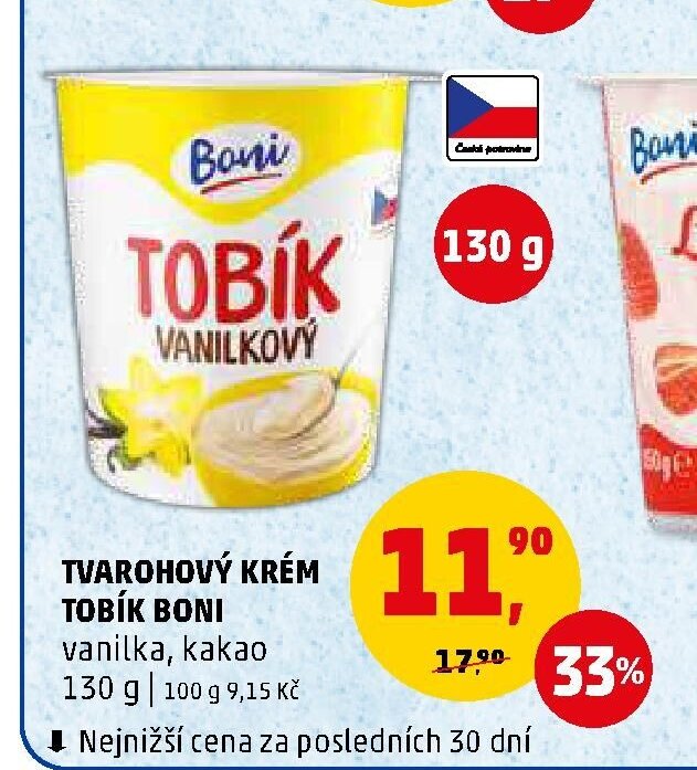 Tvarohový krém Tobík Boni vanilka, kakao - Penny Market aktualniletaky.eu