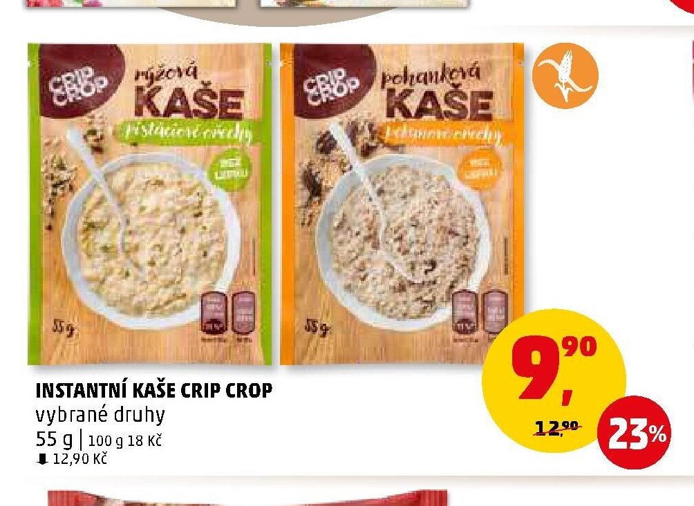 Instantní kaše Crip Crop vybrané druhy - Penny Market aktualniletaky.eu