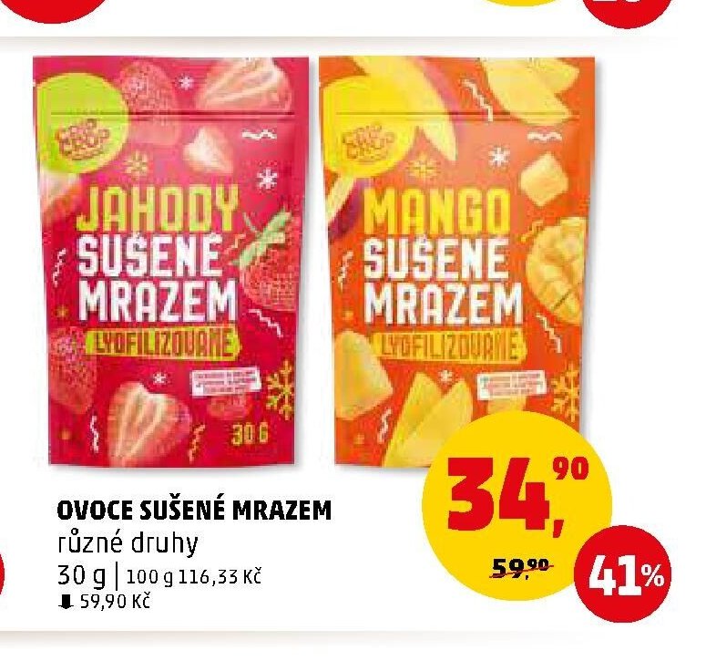 Ovoce sušené mrazem různé druhy - Penny Market aktualniletaky.eu