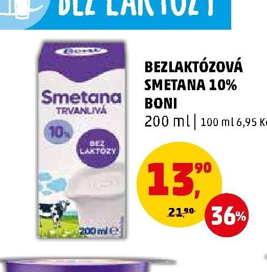 BEZLAKTÓZOVÁ SMETANA 10% BONI - Penny Market aktualniletaky.eu