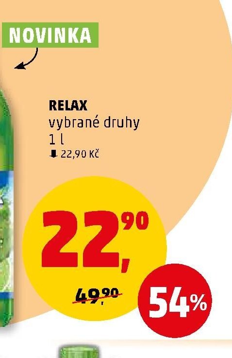 Relax vybrané druhy 1 l - Penny Market aktualniletaky.eu