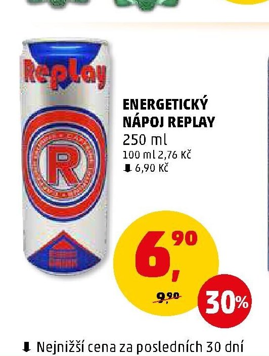 Energetický nápoj Replay 250 ml - Penny Market aktualniletaky.eu