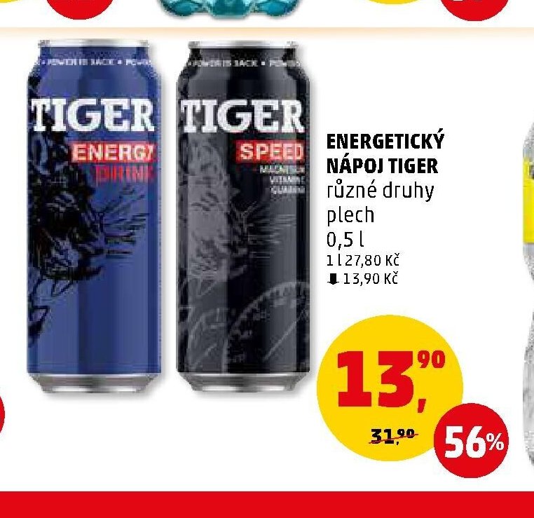 Energetický nápoj Tiger různé druhy plech 0,5 l - Penny Market aktualniletaky.eu