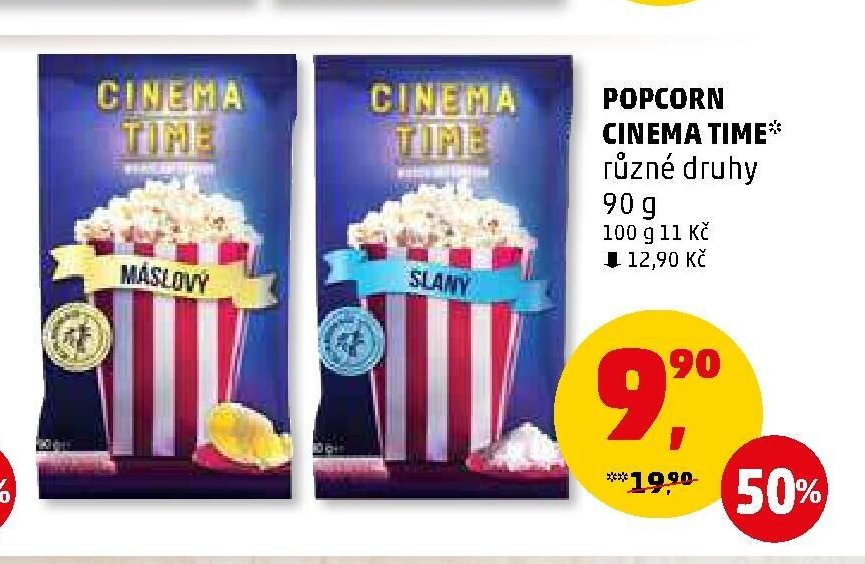 Cinema Time popcorn máslový - Penny Market aktualniletaky.eu