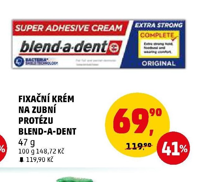 FIXAČNÍ KRÉM NA ZUBNÍ PROTÉZU BLEND-A-DENT - Penny Market aktualniletaky.eu