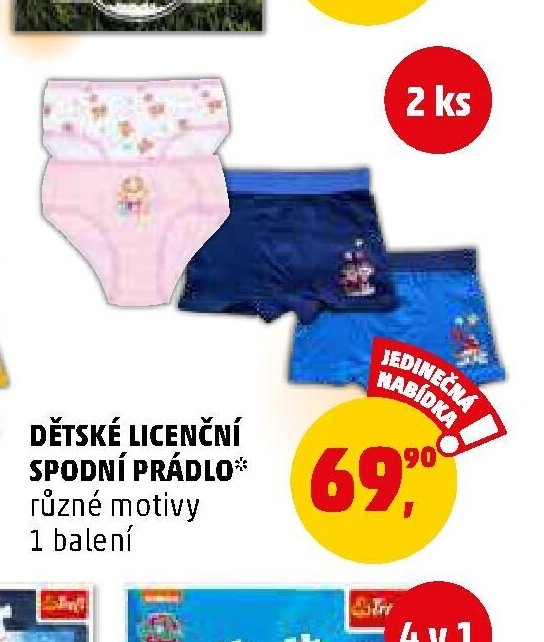 DĚTSKÉ LICENČNÍ SPODNÍ PRÁDLO - Penny Market aktualniletaky.eu