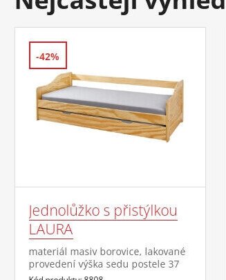 Jednolůžko s přistýlkou LAURA