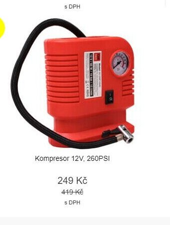 Kompresor 12V, 260PSI