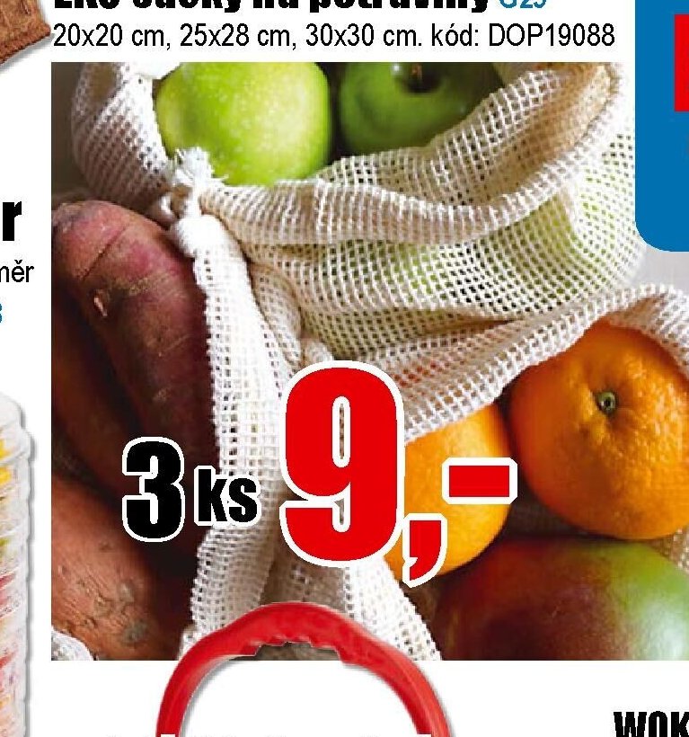 3 síťované bavlněné EKO sáčky na potraviny - EVA.cz aktualniletaky.eu