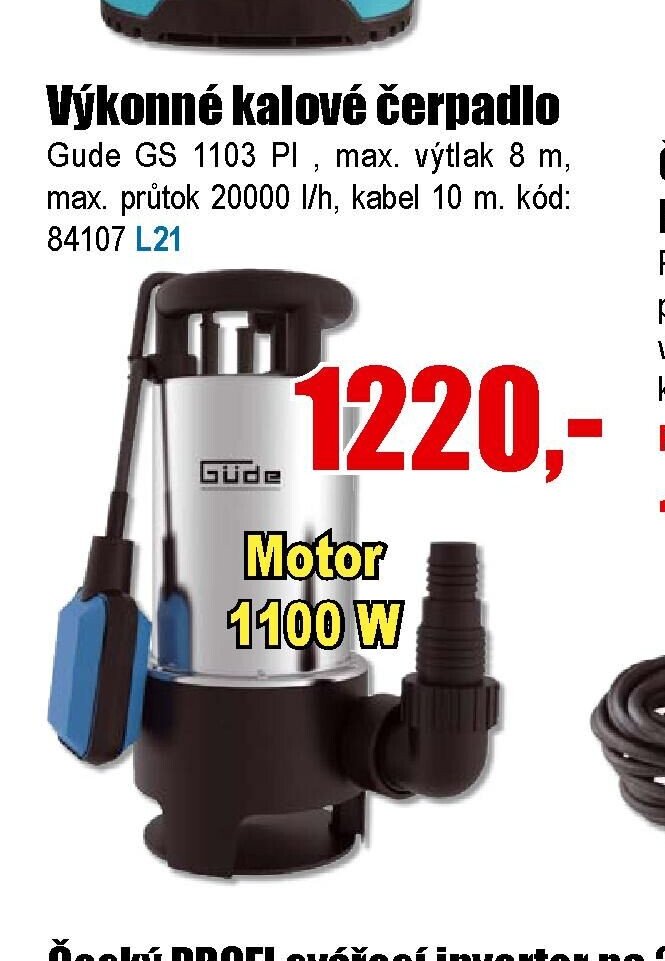 Výkonné kalové čerpadlo Gude GS 1103 PI - EVA.cz aktualniletaky.eu