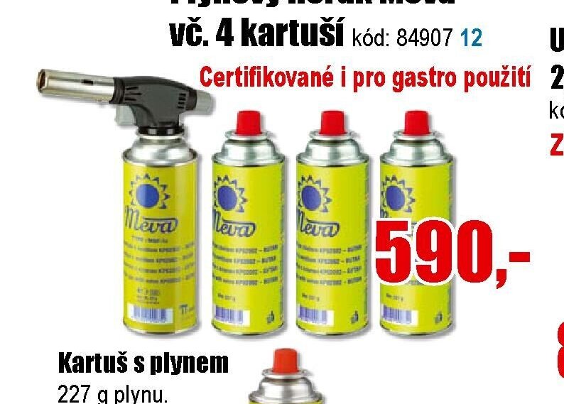 Plynový hořák Meva vč. 4 kartuší - EVA.cz aktualniletaky.eu