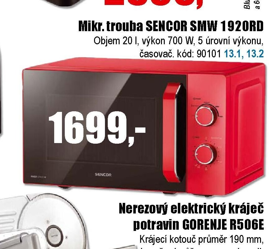 Mikr. trouba SENCOR SMW 1920RD - EVA.cz aktualniletaky.eu