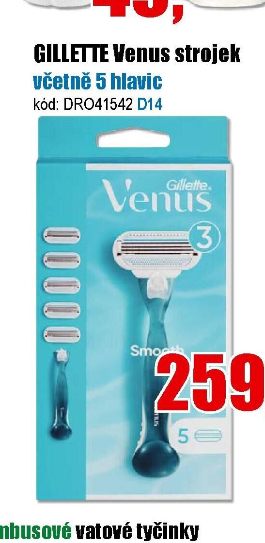 GILLETTE Venus strojek včetně 5 hlavic - EVA.cz aktualniletaky.eu