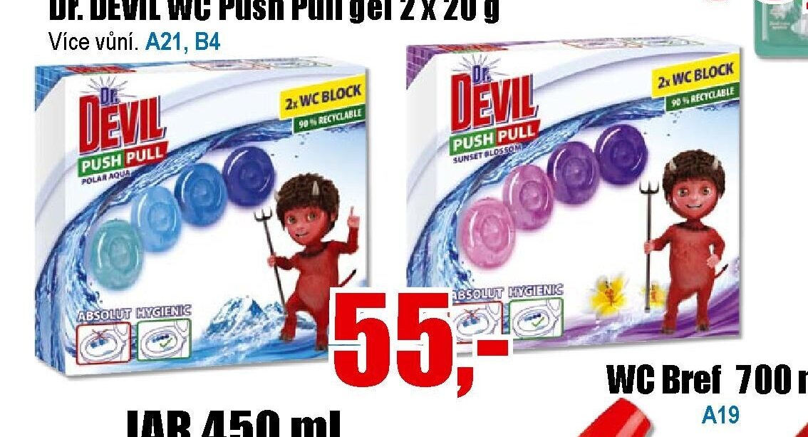 Dr. DEVIL WC Push Pull gel 2 x 20 g - EVA.cz aktualniletaky.eu