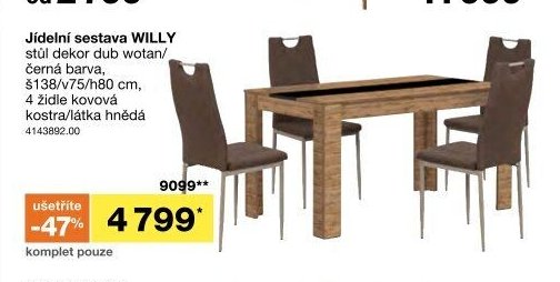 Jídelní sestava WILLY