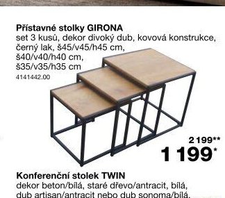 Přístavné stolky GIRONA