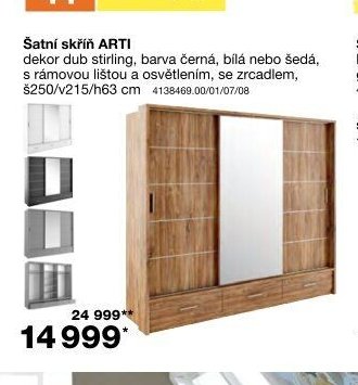 Šatní skříň ARTI