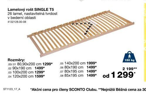 Lamelový rošt SINGLE T5