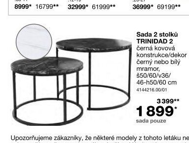 Sada 2 stolků TRINIDAD 2