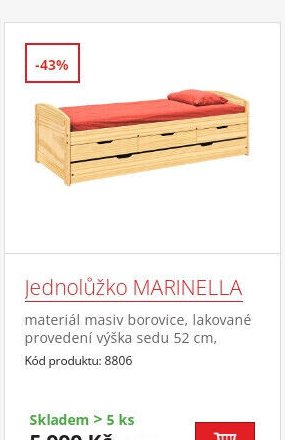 Jednolůžko MARINELLA